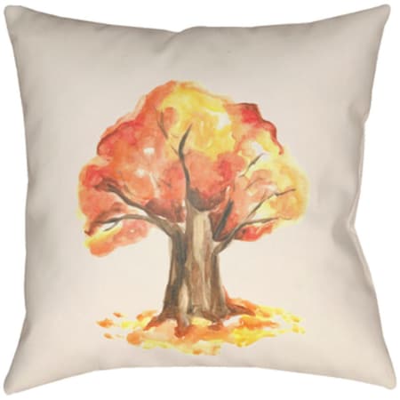 Lodge Cabin Tree Poly Filled Pillow - 16 X 16 In.